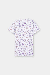 Girls White Butterfly Night Suit