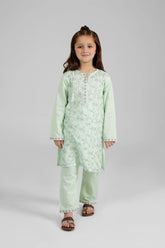 Cotton Light Green 2Pcs With Tilla Work