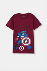 Boys Captain America Set of Short & Tee