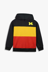 Kids Multi Color ,Block Fleece Hoodie.(Mustard,Black,Red)