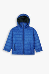 Kids Royal Blue Puffer Jacket | Warm Winter Hooded Coat | Lightweight Insulated Outerwear