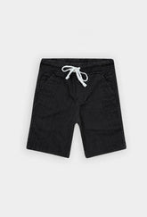 Boys Denim Black Cross Pocket Long Shorts(3 Quarter)