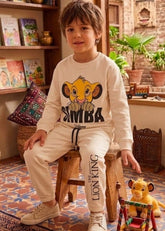 Disney Lion King Kids Tracksuit – Simba Print | 100% Cotton Terry