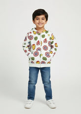 Marvel Avengers 100% Cotton Terry Hoodie – Kids Zip-Up Hoodie