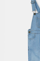 Girls Denim Dungaress  Ice Blue