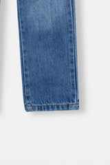 Girls Denim Dungaress  Mid Blue