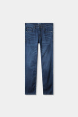 Men Slim Fit Mid Blue Pant
