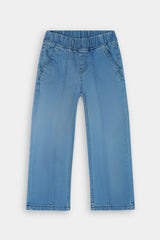 Girls  Light Blue Wide Leg Fake Panel Style