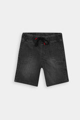 Boys Dark Grey  Denim  Shorts Carpenter Pocket (Knee Length)