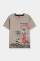 Boys Brown Light House Tee