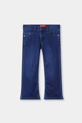 Girls Dark Blue Flare  Pant