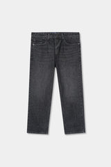 Men Loose Fit Blackish Gray Pant
