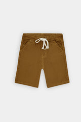 Boys Denim Brown Cross Pocket  Long Shorts(3 Quarter)