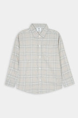 Kids Off White Check Casual Shirt