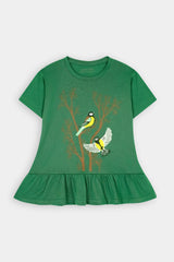 Girls Green Sparrow Top