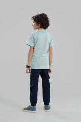 Light Blue Batman T Shirt