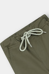 Boys Olive Green Cotton 6 Pocket Cargo Trouser