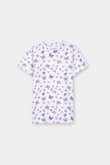 Girls White Butterfly Night Suit