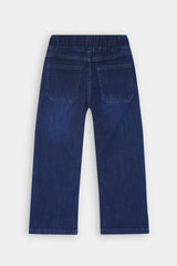 Girls  Dark Blue Wide Leg 6 Pocket Double Carpenter Style