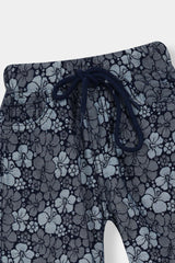 GirlsDenim Blue Flower Jacquard  Trouser