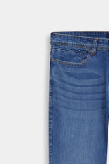 Men Straight Fit Light Blue Pant