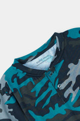 Camouflage Button Down T Shirt