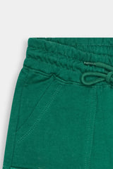 Boys Green Six Pocket Cargo Shorts(Knee Length)
