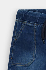 Boys Mid Blue  Denim  Shorts Carpenter Pocket (Knee Length)