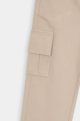 Boys Khaki Cotton 6 Pocket Cargo Trouser