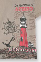 Boys Brown Light House Tee