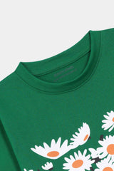 Girls Green Flower Tee