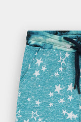 Girls Ferozi Star Printed Night Suit