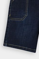 Boys Dark Blue  Denim  Shorts Carpenter Pocket (Knee Length)