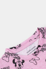 Girls Pink Mini Night Suit