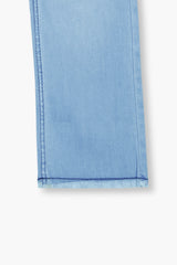 Girls Light Blue Wide Leg Open Bottom Trouser