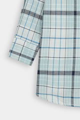 Kids  Green Black Check Casual Shirt