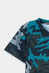 Camouflage Button Down T Shirt