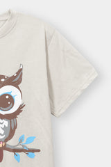 Girls 11-14 Years Stone Owl Tee