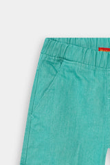 Girls Parrot Green  Wide Leg  Six Pocket Trousers