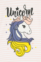 Girls Pink Lining Unicorn A Line Top