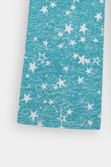 Girls Ferozi Star Printed Night Suit