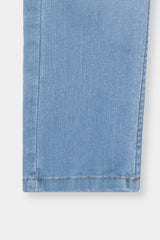 Boys Light Blue Slim Fit Pants