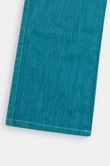 Girls Green  Wide Leg  Six Pocket Trousers
