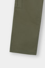 Boys Olive Green Cotton 6 Pocket Cargo Trouser