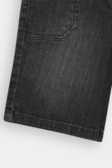 Boys Dark Grey  Denim  Shorts Carpenter Pocket (Knee Length)