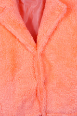 Coral Pink Double-Sided Fur Jacket | Ultra Soft Winter Wear