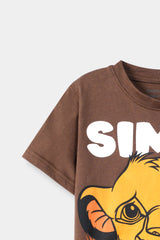 Boys Brown Simba Tee