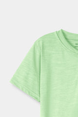 Boys Green Button Down Tee