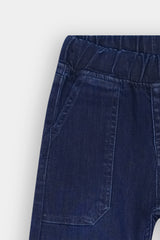 Girls  Dark Blue Wide Leg 6 Pocket Double Carpenter Style