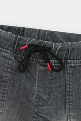 Boys  Grey  Denim  Shorts Carpenter Pocket (Knee Length)